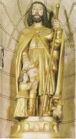 Statue, Saint Roch, bois dore, Albi, Eglise St-Salvy (18e) (Photos S.A  A. Thiebaut)